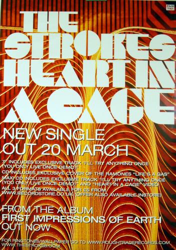 The Strokes Pair of Promotional Rough Trade Poster UK Promo poster